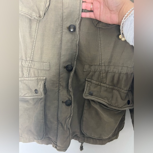 Free People Olive Green Utility Jacket Sz XS - Picture 12 of 12